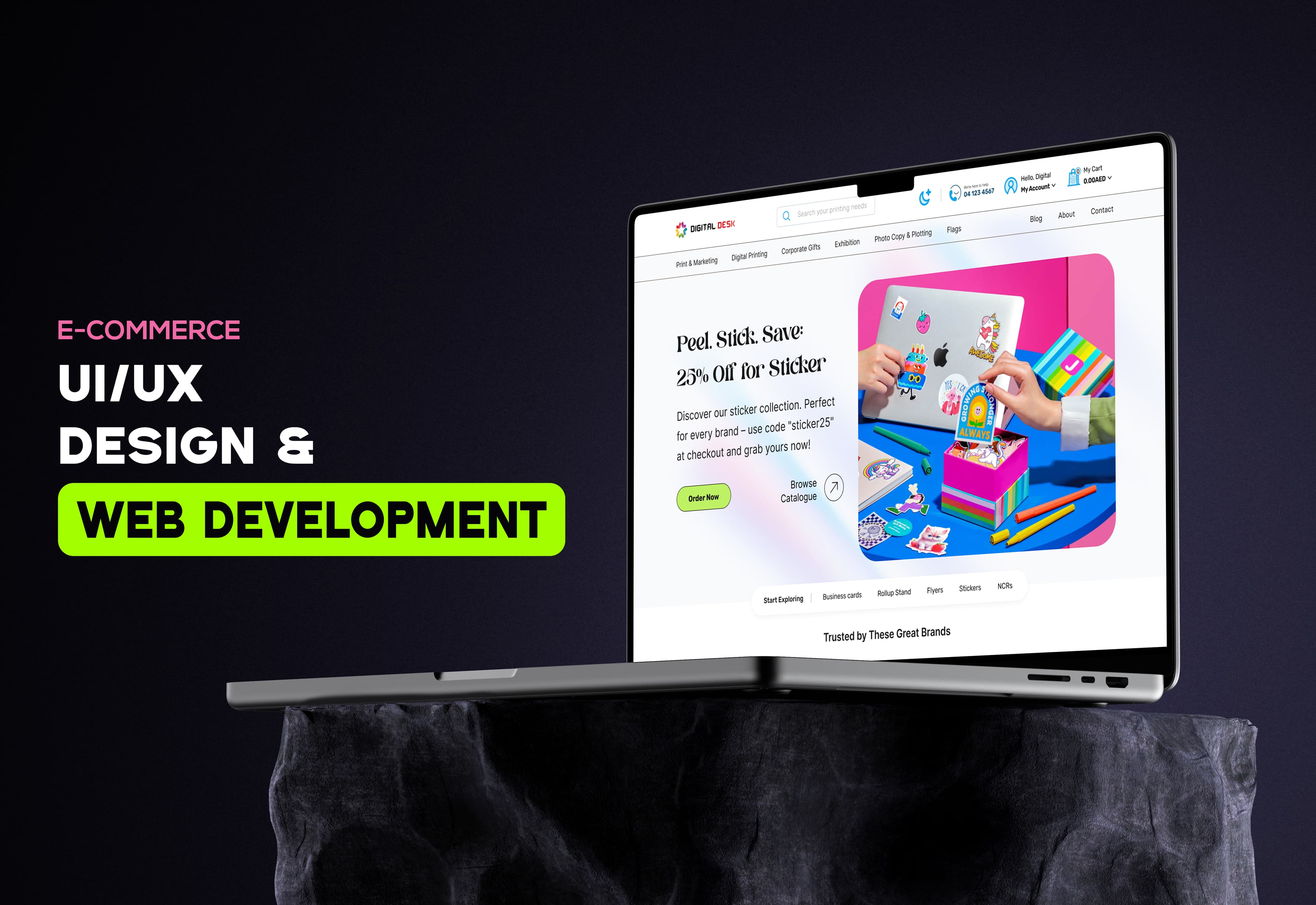 Thrilled to propose a sleek, user-friendly UI/UX for DigitalDesk's eCommerce platform, combining top-tier design with advanced web development.